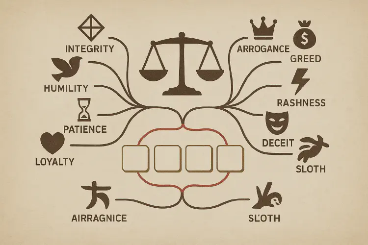 Moral lessons within chengyu