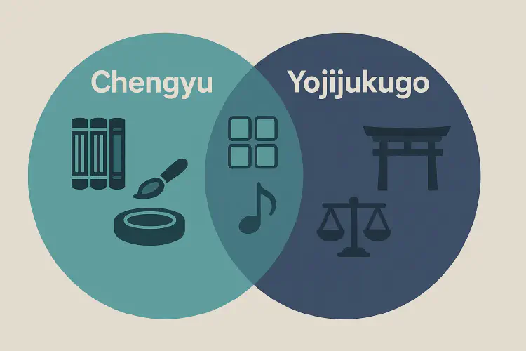 Chengyu vs Japanese yojijukugo