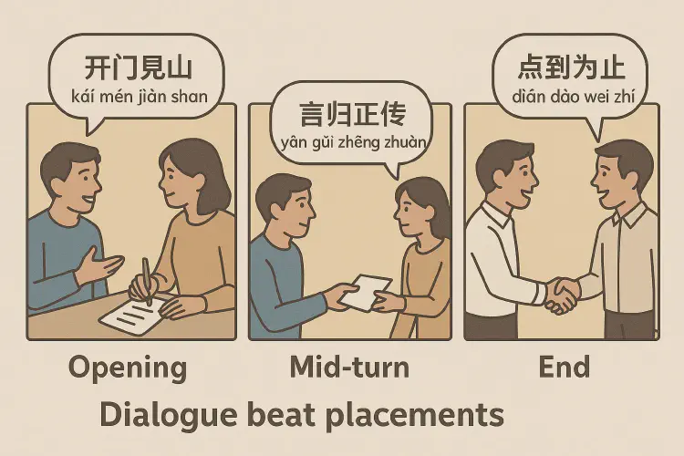 Chengyu in dialogues and scripts