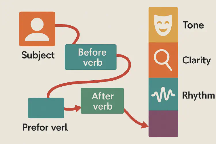 Placement in sentences